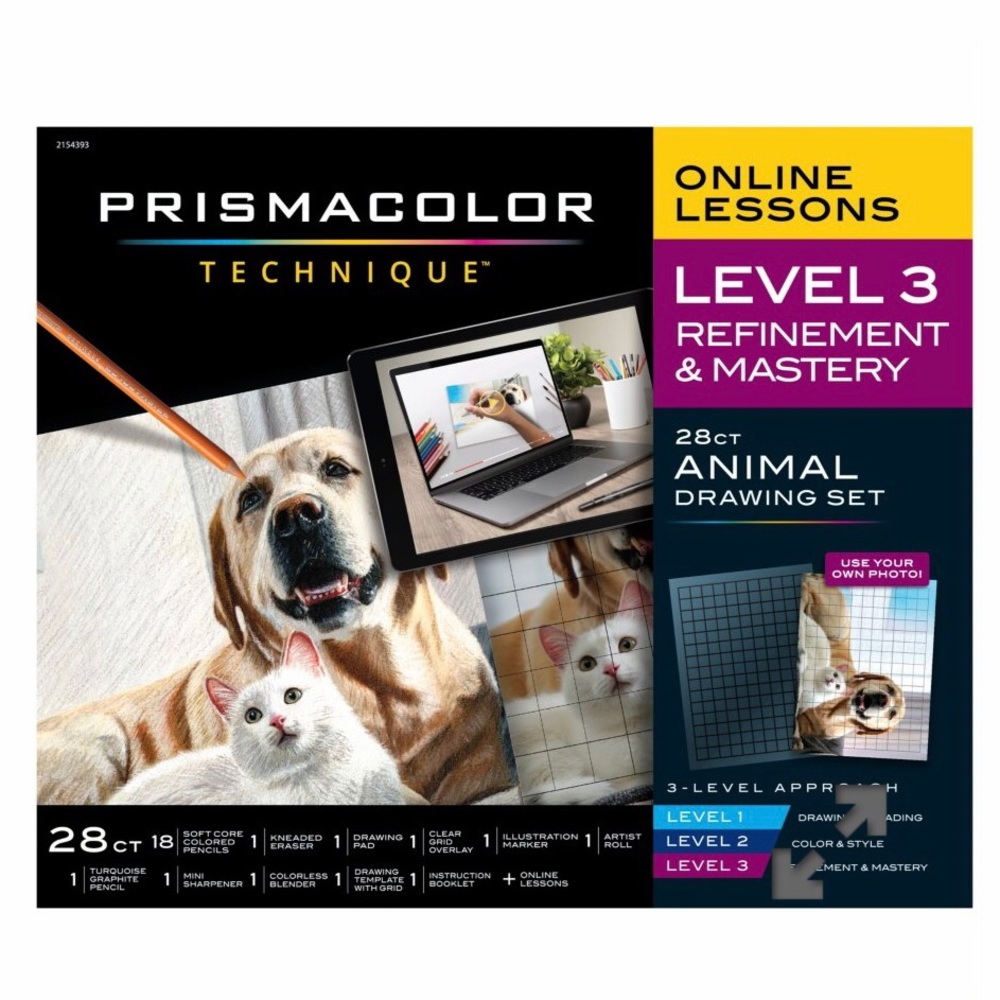 NWT Prismacolor Technique Level 3 Refinement & Mastery Animal Drawing Set
